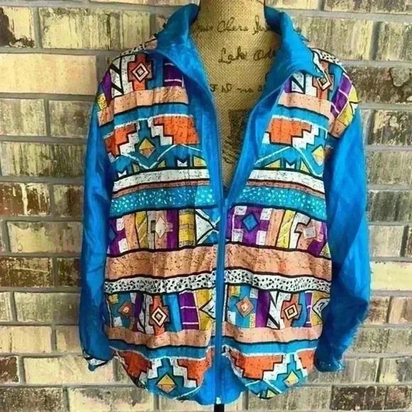 Laura Katherine windbreaker women’s vintage 80’s jacket size L - Picture 5 of 15